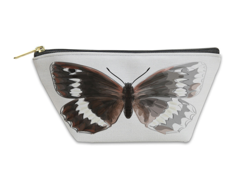 Accessory Pouch, Butterfly Brintesia Circe Unfinished Watercolor Drawing Imitati