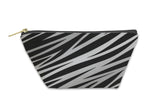 Accessory Pouch, Silver Zebra Print