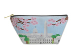 Accessory Pouch, Washington Dc Landmarks With Cherry Blossom