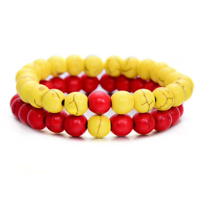 Friendship & Couples Distance Connection Bracelets - Stones & Vine