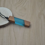 Vintage Unisex Wood Resin Necklace & Pendant - Stones & Vine