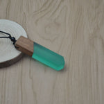 Vintage Unisex Wood Resin Necklace & Pendant - Stones & Vine