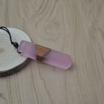 Vintage Unisex Wood Resin Necklace & Pendant - Stones & Vine