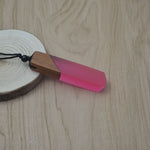 Vintage Unisex Wood Resin Necklace & Pendant - Stones & Vine