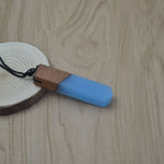 Vintage Unisex Wood Resin Necklace & Pendant - Stones & Vine