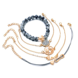 Bohemian Turtle Charm Bracelets Bangles - Stones & Vine